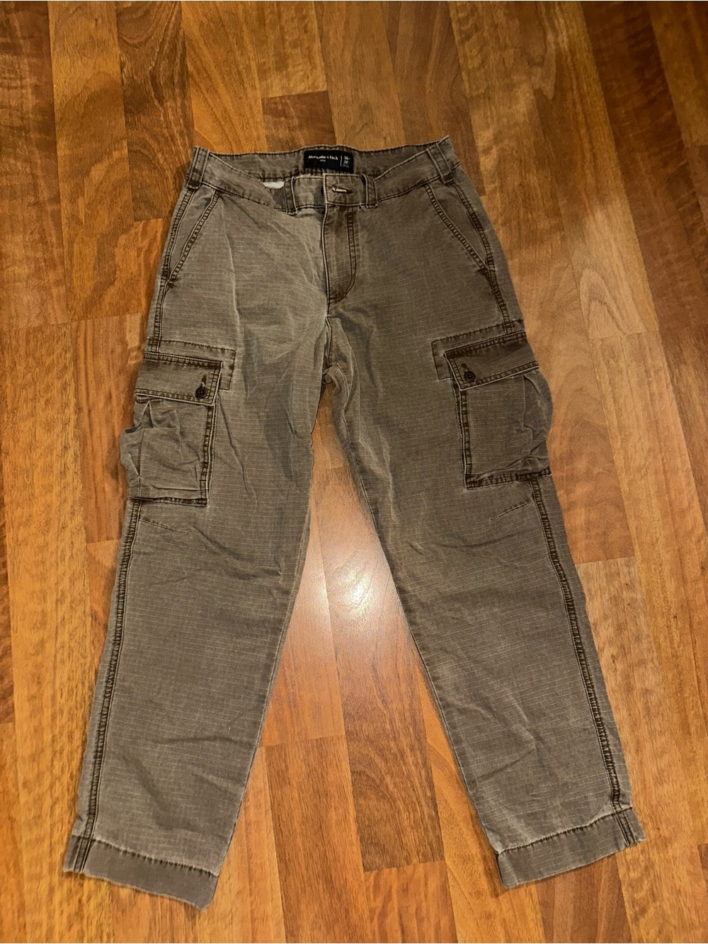 Abercrombie Men's Cargo Pants in Washed Brown - Utility Pocket Design